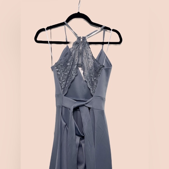 Blue/Grey High-Low Dress - Picture 2 of 3